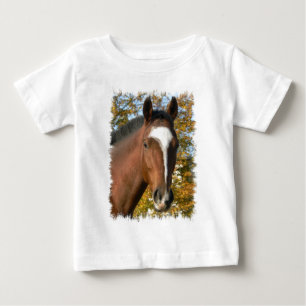 クォーター馬の幼児のTシャツ ベビーTシャツ
