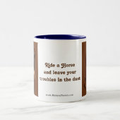 クォーター馬及び子馬のマグ--カスタマイズ ツートーンマグカップ (中央)