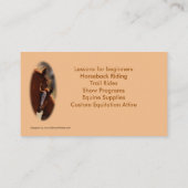 クォーター馬及び子馬ビジネスはカード1カスタマイズ 名刺 (裏面)