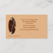 クォーター馬及び子馬ビジネスはカード1カスタマイズ 名刺 (裏面)