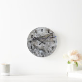 クォーツロック上の紫のダンセフライ自然 ラウンド壁時計 (ホーム)