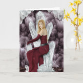 クォーツ玉座グリーティングカード カード (黄色い花)