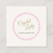 クォーツ結晶ジュエリーデザイナーロゴ スクエア名刺 (正面)