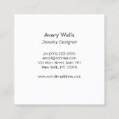 クォーツ結晶ジュエリーデザイナーロゴ スクエア名刺 (裏面)