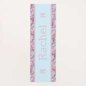 クォーツ青ピンクモダンエレガントシンプルモノグラム ヨガマット (裏面)