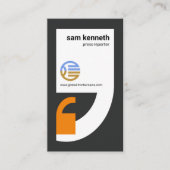 クォーテスタイリッシューション·マーク·レポーター·ジャーナリスト 名刺 (正面)