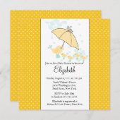 クォードお母さん及びひな鳥のベビーシャワーの招待状 招待状 (正面/裏面)