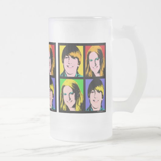 クォードのポップアートの写真のカスタムな要求 フロストグラスビールジョッキ (右)