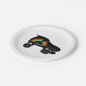 クォードのローラースケートの虹 ペーパープレート (アングル)