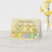 クォードの挨拶状のお祝いの誕生 カード (黄色い花)