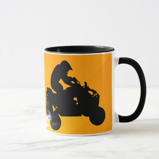 クォード。 オレンジ日没 マグカップ (右)