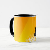 クォード。 オレンジ日没 マグカップ (正面左)