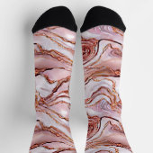 クォーフェミニンツバラ金ゴールド大理石テクスチャ ソックス (上部)