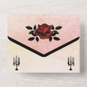 クォーフランスのトゴシッククエレガントレイミピーチ オールインワン招待状 (裏面)