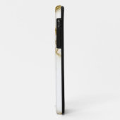 クォーモダント&金ゴールド石の結晶のパーソナライズ Case-Mate iPhoneケース (裏面/左)