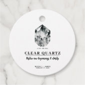 クォー澄んツ結晶の始まりとクラリティ結婚ズ フェイバータグ (正面)