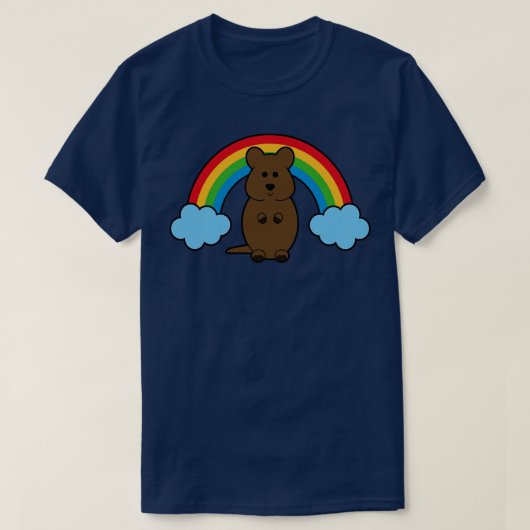 クオッカレインボー Tシャツ (デザイン正面)