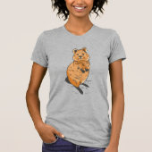 クオッカ写実的な動物 Tシャツ (正面)