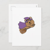 クオッカ ハロウィーン 魔女 子供 魔女の衣装 シーズンポストカード (正面/裏面)