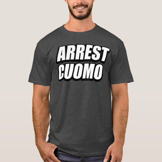 クオモ氏を逮捕 80年代風レトロ Tシャツ (正面)