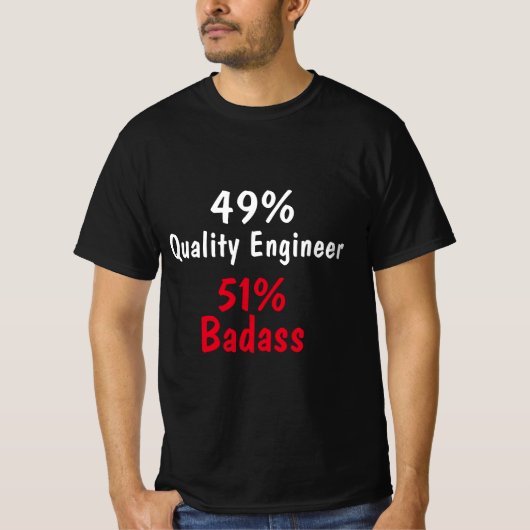 クオリティエンジニアのバッドアス Tシャツ (正面)