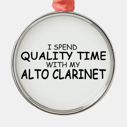 クオリティタイムアルトクラリネット メタルオーナメント (正面)