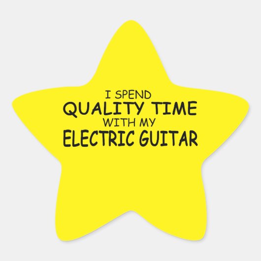 クオリティタイムエレキギターのスターステッカー 星シール (正面)