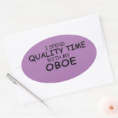 クオリティタイムオーボエオーバルステッカー 楕円形シール (封筒)