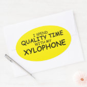 クオリティタイムキシロフォンオーバルステッカー 楕円形シール (封筒)