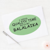 クオリティタイムバラライカオーバルステッカー 楕円形シール (封筒)