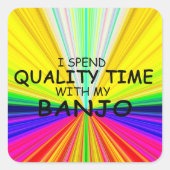 クオリティタイムバンジョスクエアステッカー スクエアシール (正面)