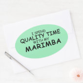 クオリティタイムマリンバオーバルステッカー 楕円形シール (封筒)