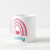 クオリティビバマゼンタボホレインボー コーヒーマグカップ (正面左)