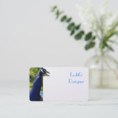 クオリティピーコックブルーカスタマイズ名刺 名刺 (スタンド正面)