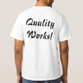 クオリティ・ワーク！ Tシャツ (裏面)