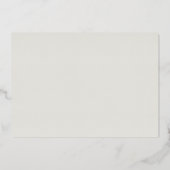 クオーツミニマリストスクリプトブライダルシャワーバラ金ゴールド 箔招待状 (裏面)