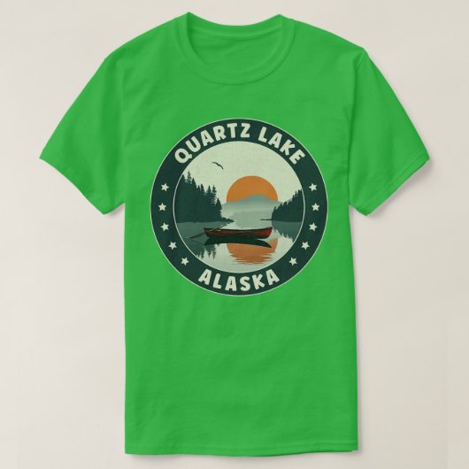 クオーツレイクアラスカサンセットTシャツ Tシャツ (デザイン正面)