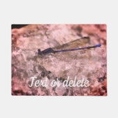 クオーツロックの紫色のダンセルフライパーソナライズされた ドアマット (正面)