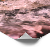 クオーツロッククローズアップに紫色のダンセルフライ ポスター (角)