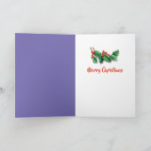 クカスタムリスマスカード「聖降誕祭お名前をお目出とう」 カード (内部)