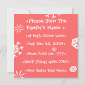 クカスタムリスマスサンタ&スノーパーティの招待状 招待状 (裏面)