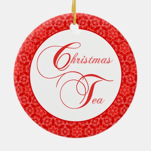 クカスタムリスマスティーパーティー記念品 セラミックオーナメント (裏面)