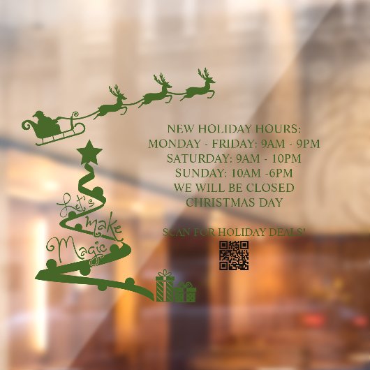 クカスタムリスマスホリデーストアアワーズウィンドウスリング ウィンドウサイン (シート2)