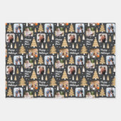 クカスタムリスマス包装紙白黒 ラッピングペーパーシート (正面3)