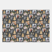 クカスタムリスマス包装紙白黒 ラッピングペーパーシート (正面2)