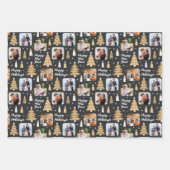 クカスタムリスマス包装紙白黒 ラッピングペーパーシート (正面)