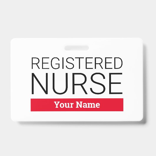 クカスタムリップ付きの登録ナース名バッジ バッジ (正面)