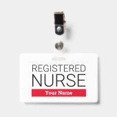 クカスタムリップ付きの登録ナース名バッジ バッジ (正面 （クリップ付）)