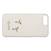 クカスタムリームベージュハミングバードケースマテiPhone Ca Case-Mate iPhoneケース (裏面(横))