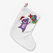 クカラフルマーズ・メリークリスマス冬の動物 スモールクリスマスストッキング (正面 (吊り時))